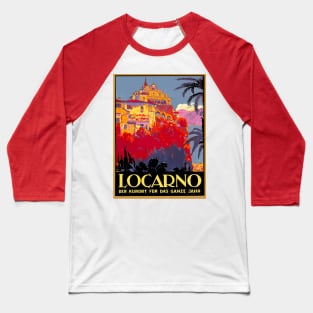Locarno, Switzerland - The Health Spa for the Entire Year - Vintage Travel Poster Baseball T-Shirt